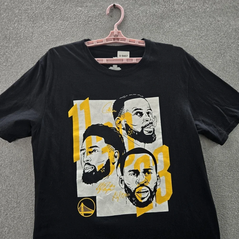 Golden State Warriors Men Shirt L Black Fanatics Graphic Print Basketball‎